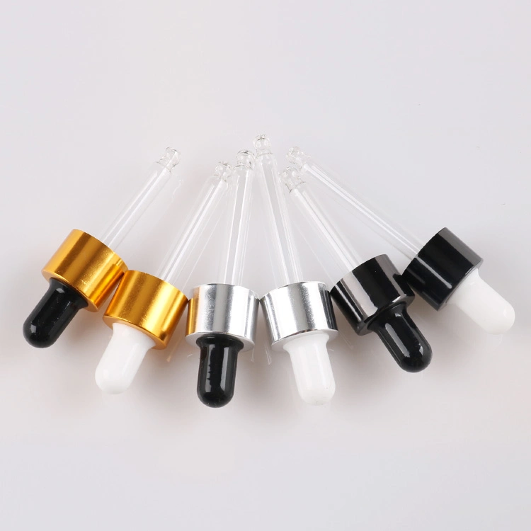 Glass Pipette Dropper Rubber Seal Aluminium Cap