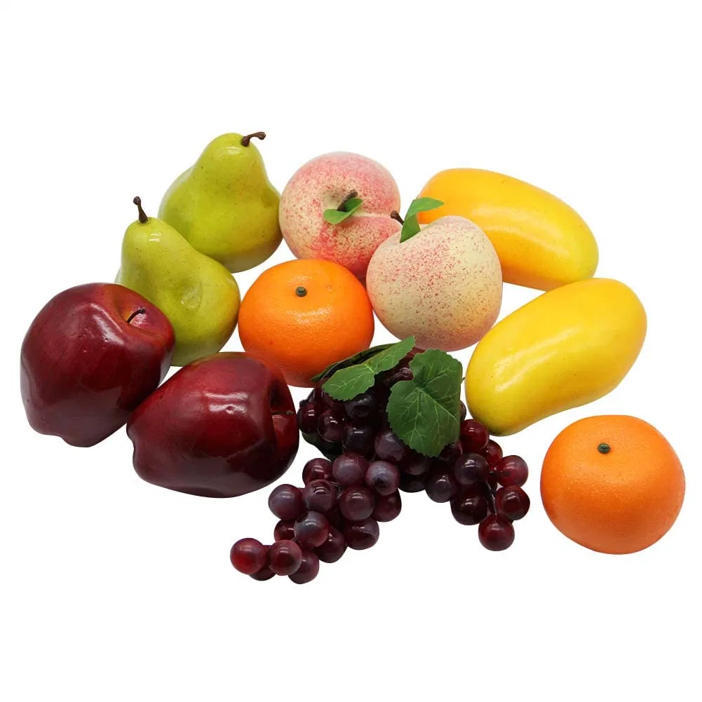 Decorative Lifelike Realistic Artificial Fake Fruit Decor (Set of 12) (Multiple Fruits)