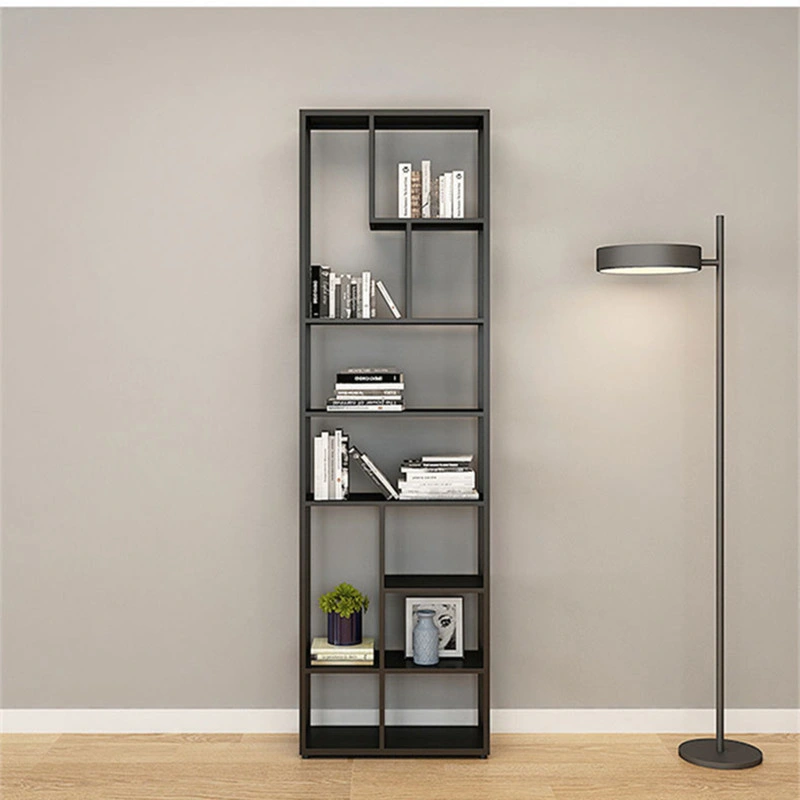 Black Metal Bookshelf Modern Minimalist Study Furniture 0514-2