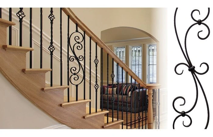 Satin Black Liberty Serie Quadrate Eisen Baluster Eisen Spindeln Eisen Treppenbauteile