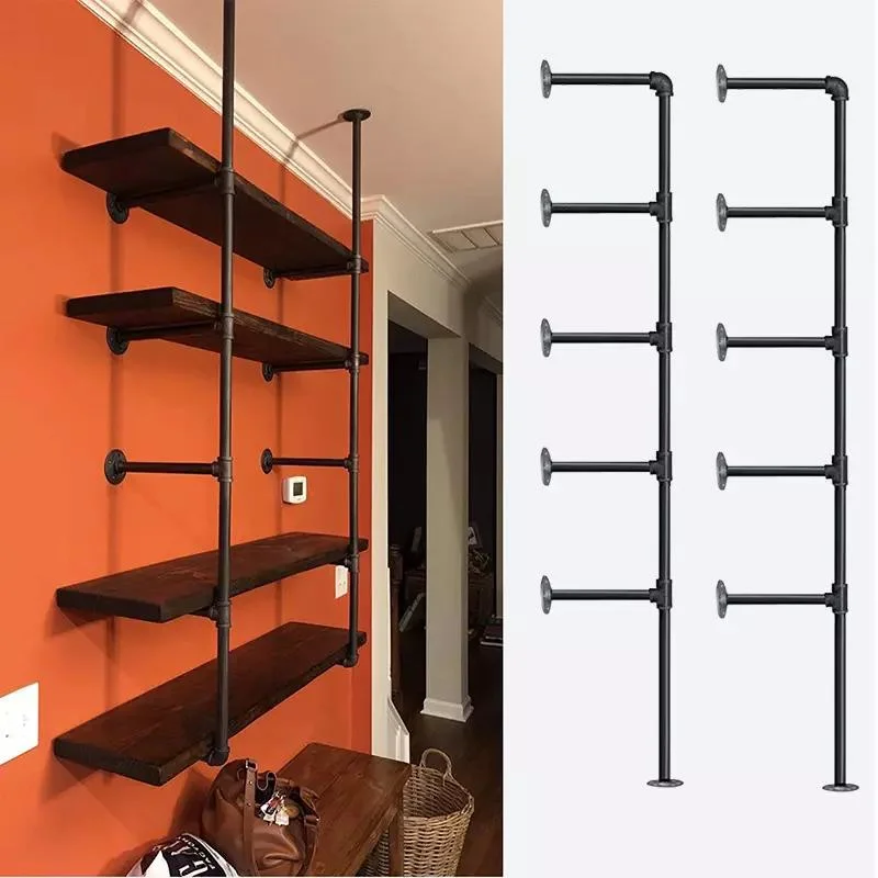 Coffee Shop Decor Wall Shelf Industrial Style Iron Pipe Shelves