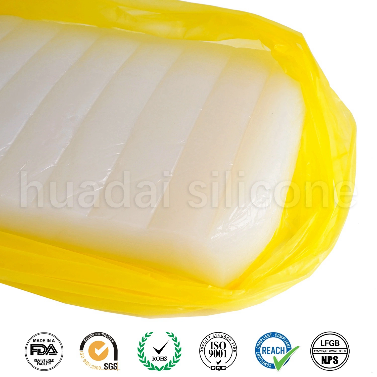 precio de fábrica de caucho de silicona estándar para la extrusión excelente Anti amarillenta y resistencia al calor de las Materias Primas de sílice