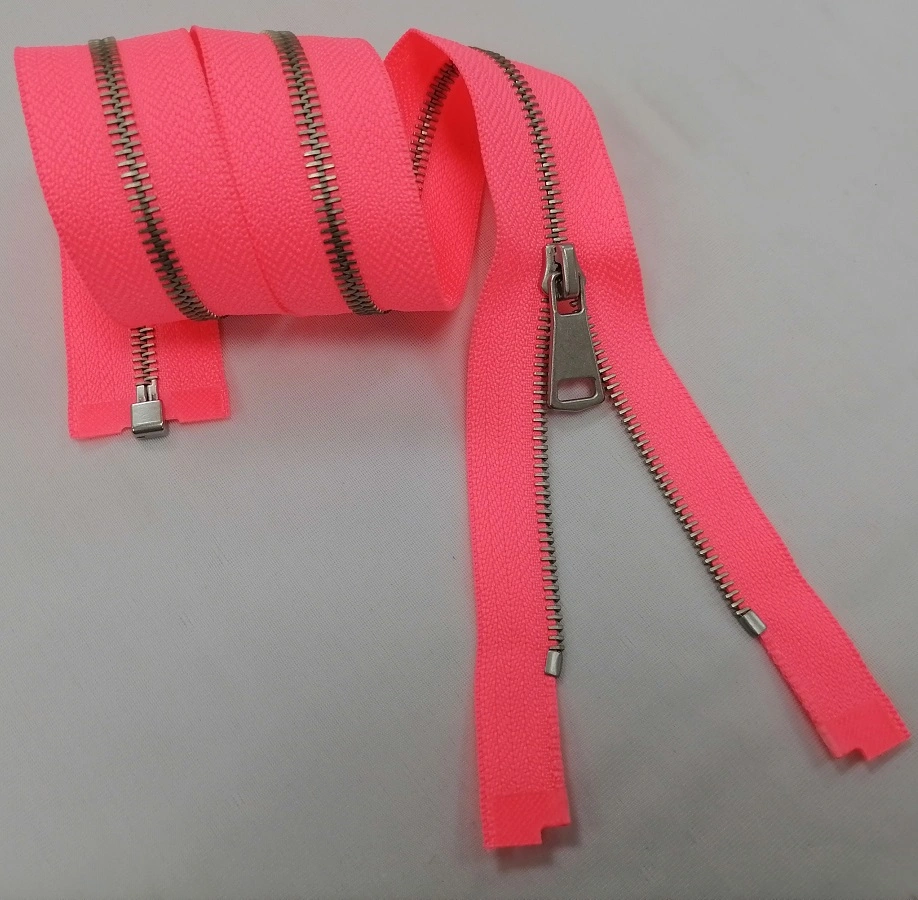 No. 3 Rr European Teeth Metal Zipper Open End Fluo Tape