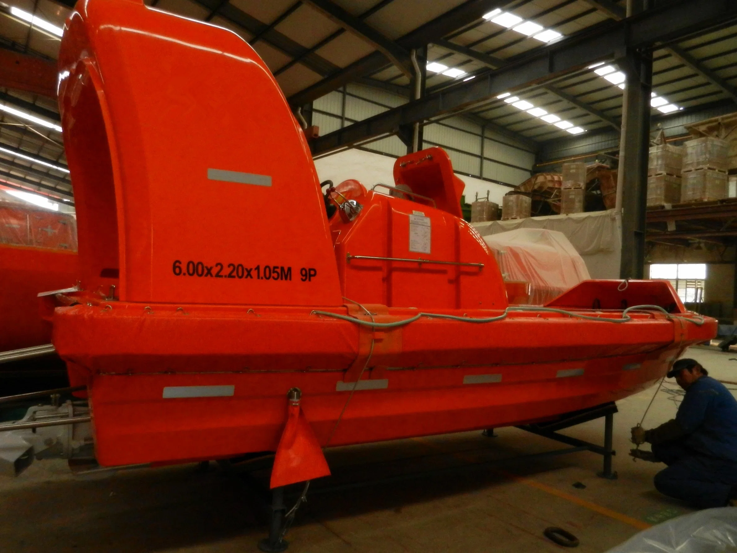 Fiberglass Ship Offshore FRP Solas 15 Persons Outboard Motor or Diesel Engine Frc Fast Rescue Boat with Davit