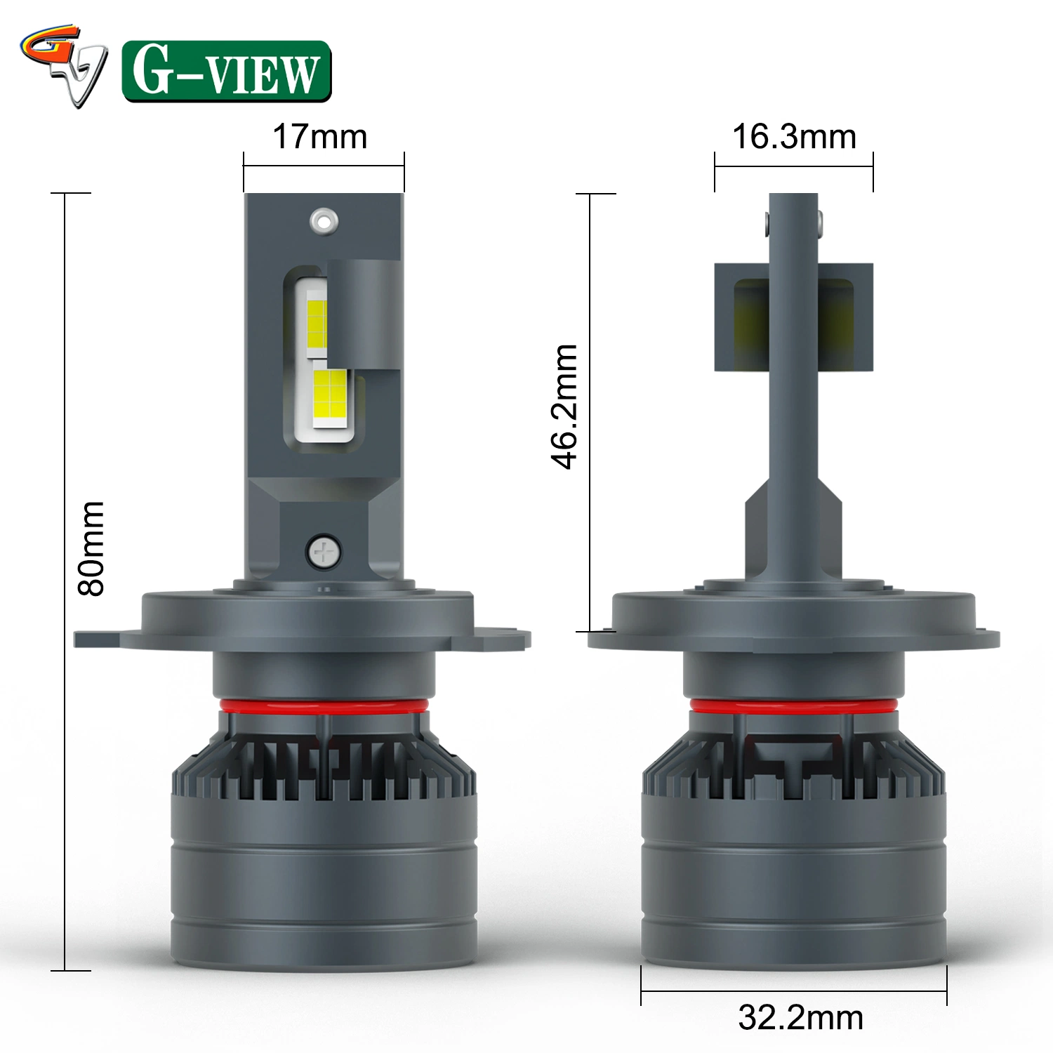 G-View novo design G15 LED para automóvel à prova de água IP65 H7/H11/9005/9006 6000 k. Farol LED