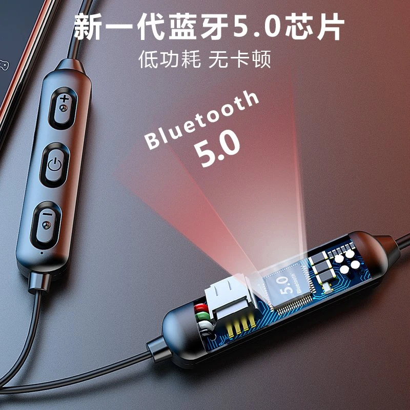 سماعات رأس V5.0 باللون الأحمر جديدة مع Bluetooth® سماعات رأس رياضية ستريو Bluetooth® لاسلكية