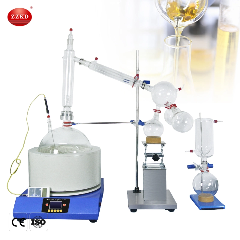 5L 10L 20L Lab Chemical Vacuum Short Path Evaporator Price Wiped Film Distillation Equipment Turn Key System Short Path Distillation Kit