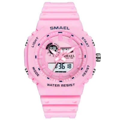 Female Dual Time Watch Children's Dual-Display Sports Waterproof Digital Watch Gift