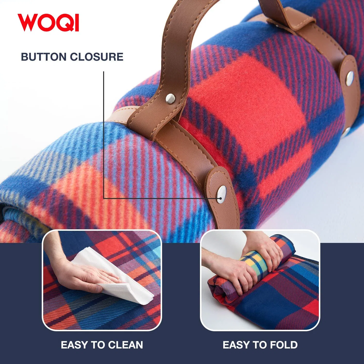 Woqi Picnic Blanket Sand-Free Outdoor Waterproof Resistant Picnic Mat