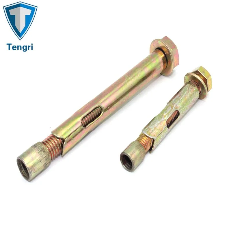 Yellow Zinc Plated Anchor Hex Bolt Sleeve Anchor Nail Drive Anchor Expansion Anchor