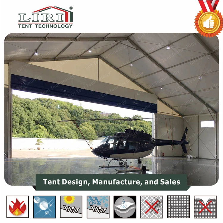 20m Span Aircraft Hangars with Inflatable Roof System and Sandwich Walls for Sale