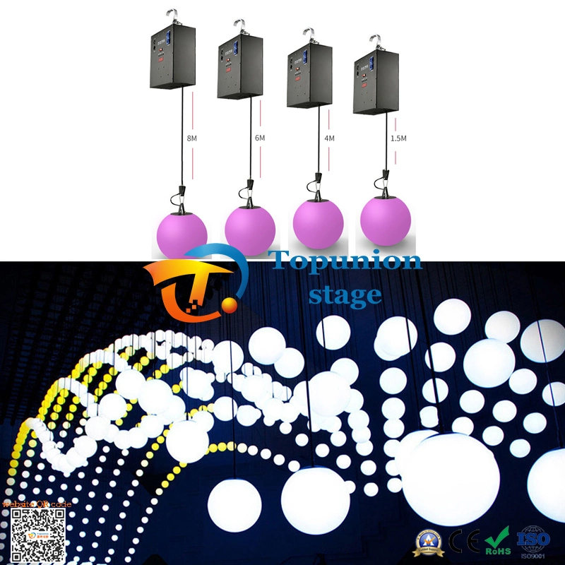 3D Dynamic Floating LED Lifting Ball DMX Effect Color Changing Entertainment Luminous Ball