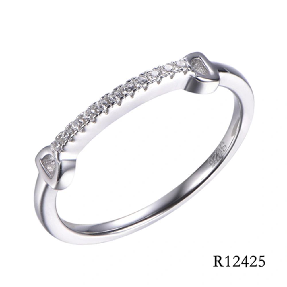 New Design 925 Sterling Silver with CZ Simple Ring jewellery