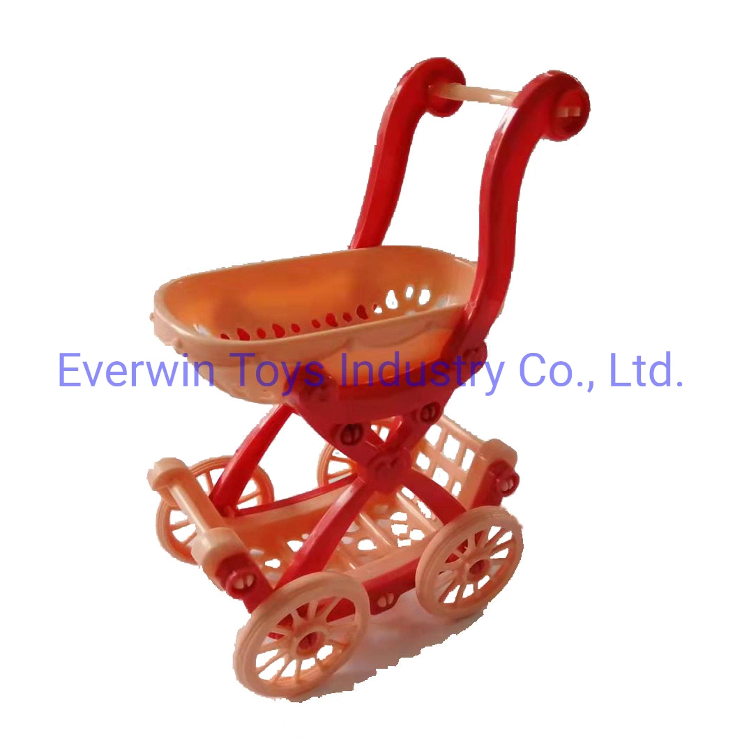 Plastic Toys Doll Accessory Shopping Cart for Mini Doll