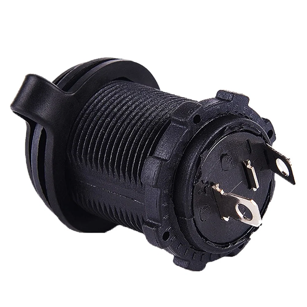 Waterproof Automotive Motorcycle Car Cigarette Lighter Female Socket Plug Power Outlet 12V-24V with Cable
