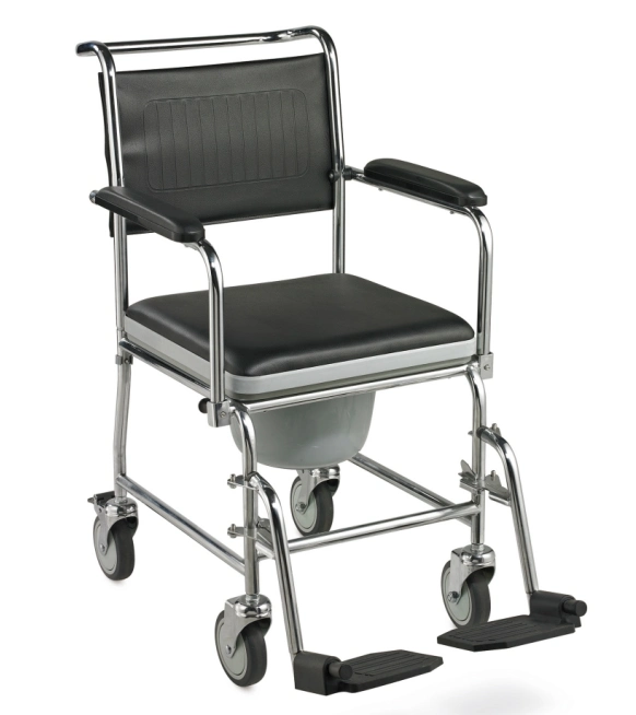 Hq692 ISO FDA CE Commode Chair Walking Commode Chair for Adult with Wheels