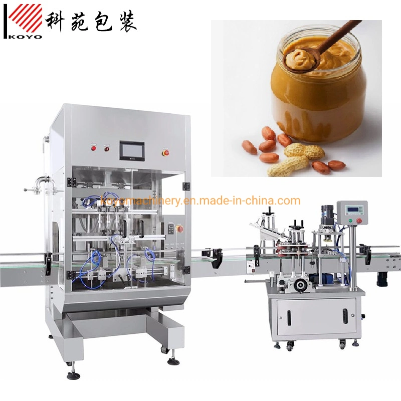 Automatic Tomato Sauce Jar Filling Capping Labeling Machine Line