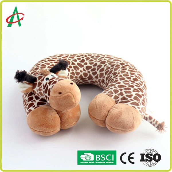 Nouveau Hot - la vente de jouets série animales des Prairies girafe en peluche à l'oreiller en forme de U Animal nuque Oreiller peut être personnalisé