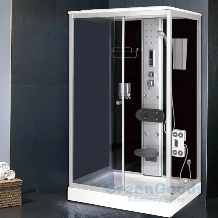 2 persona Sauna Cuarto de baño de vapor de vidrio templado combinado multifuncional Ducha para el jardín