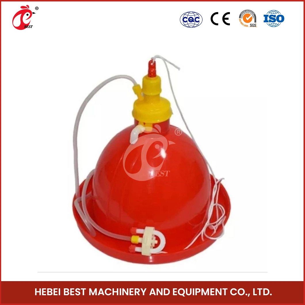 Bestchickencage Broiler producción Bell Drinker China Ball Tipo de aves de corral bebedores Fábrica OEM Custom Red Amarillo bajo Precio bebedores de aves de corral