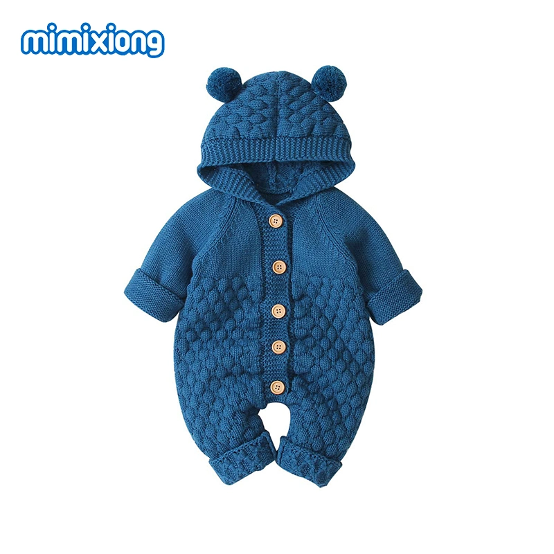 Wholesale Knitted Baby Clothes Toddlers Rompers Clothes Babies Hoodie Sweaters Cardigians Clothing