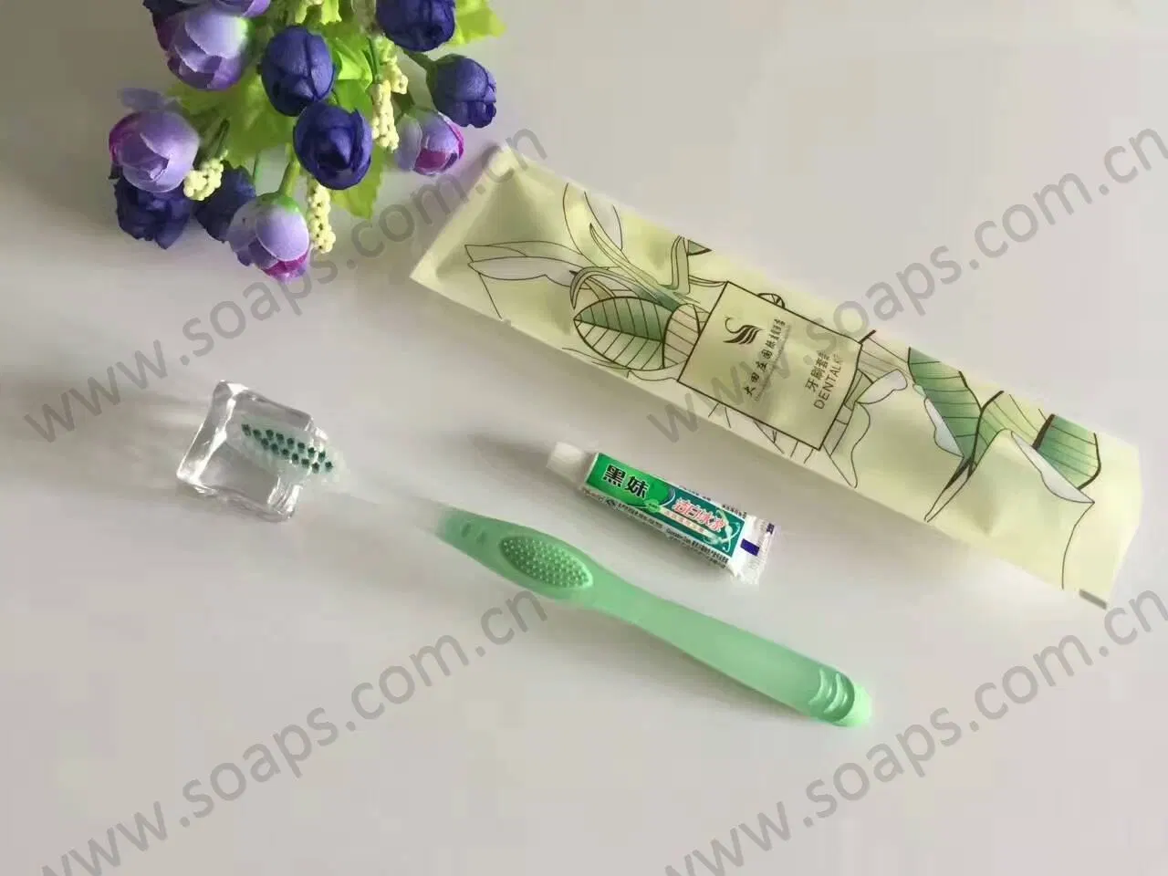 Kits dentários para Quarto de Hotel com embalagem Flow impressa