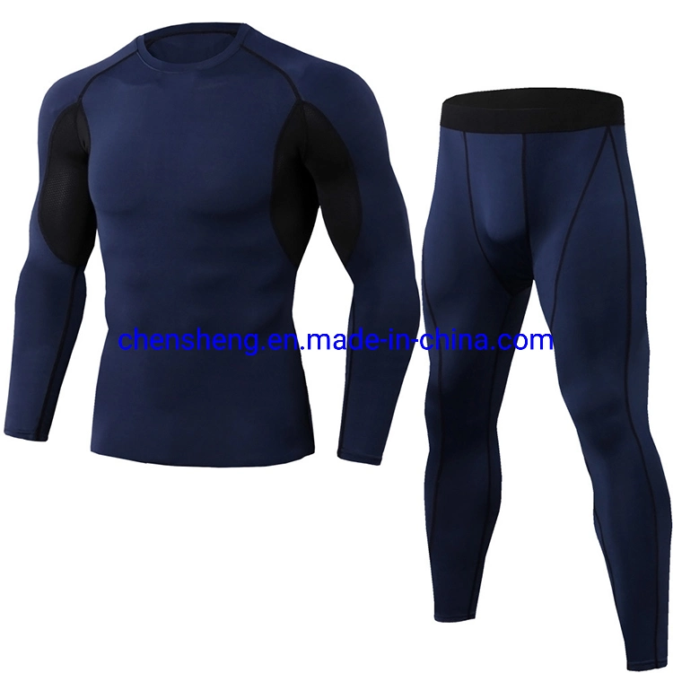 Men's Compression Quick Dry Long Sleeves Clothing Fitness Apparel Tights Gym Fitness Suit for Sport