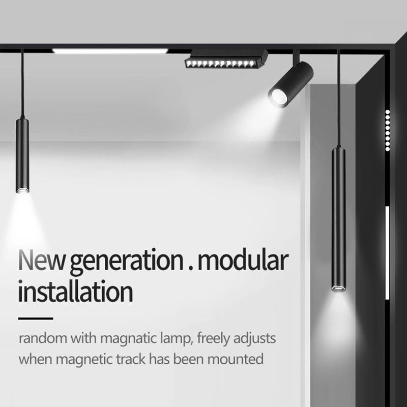 New Modern Embedded Magnetic LED Track Lamp LED Lamp Magnetic Track Ceiling Indoor Lighting