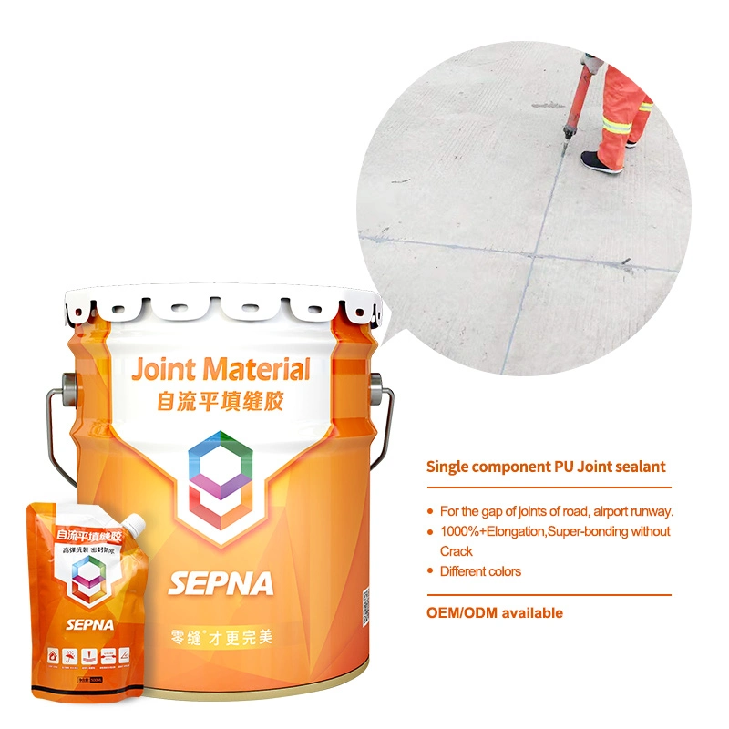 Sepna One Package Self Leveling Urethane Adhesive for The Gap of Joints of Road Airport Runway Square Wall Pipe Wharf Roof Underground Garage and Basemen