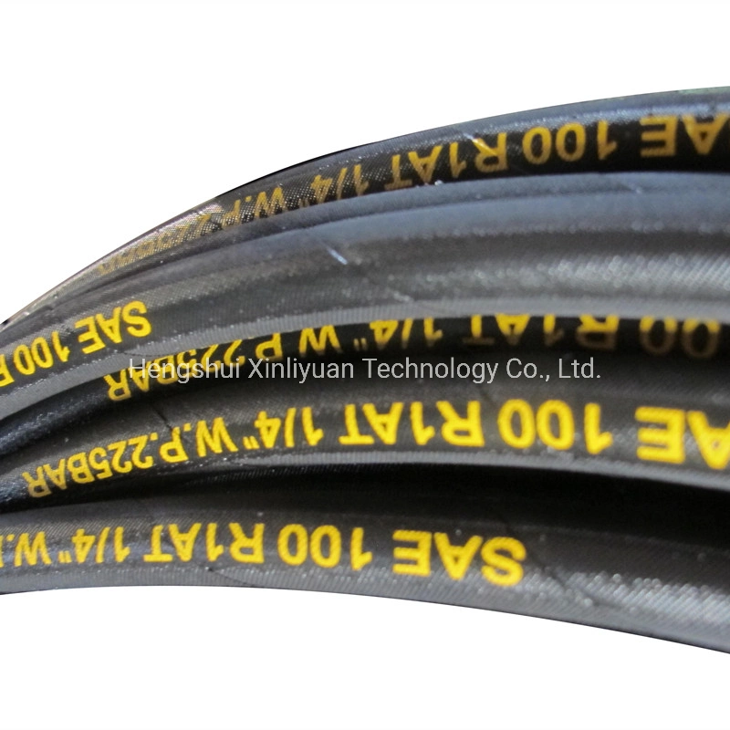 Color SAE 100 R2at Wire Braided 1.5 2.5 4 Inch Hydraulic Rubber Hose High Pressure R2 Manufacturer