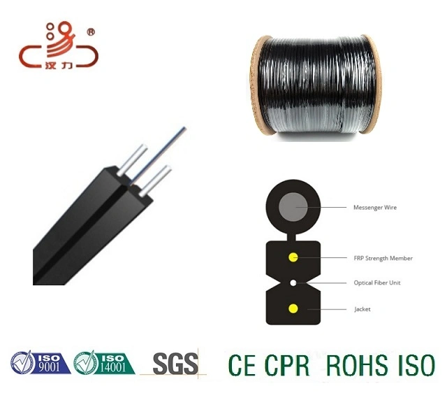 FTTH Drop Wire Optical Fiber Cable 2 C Made China