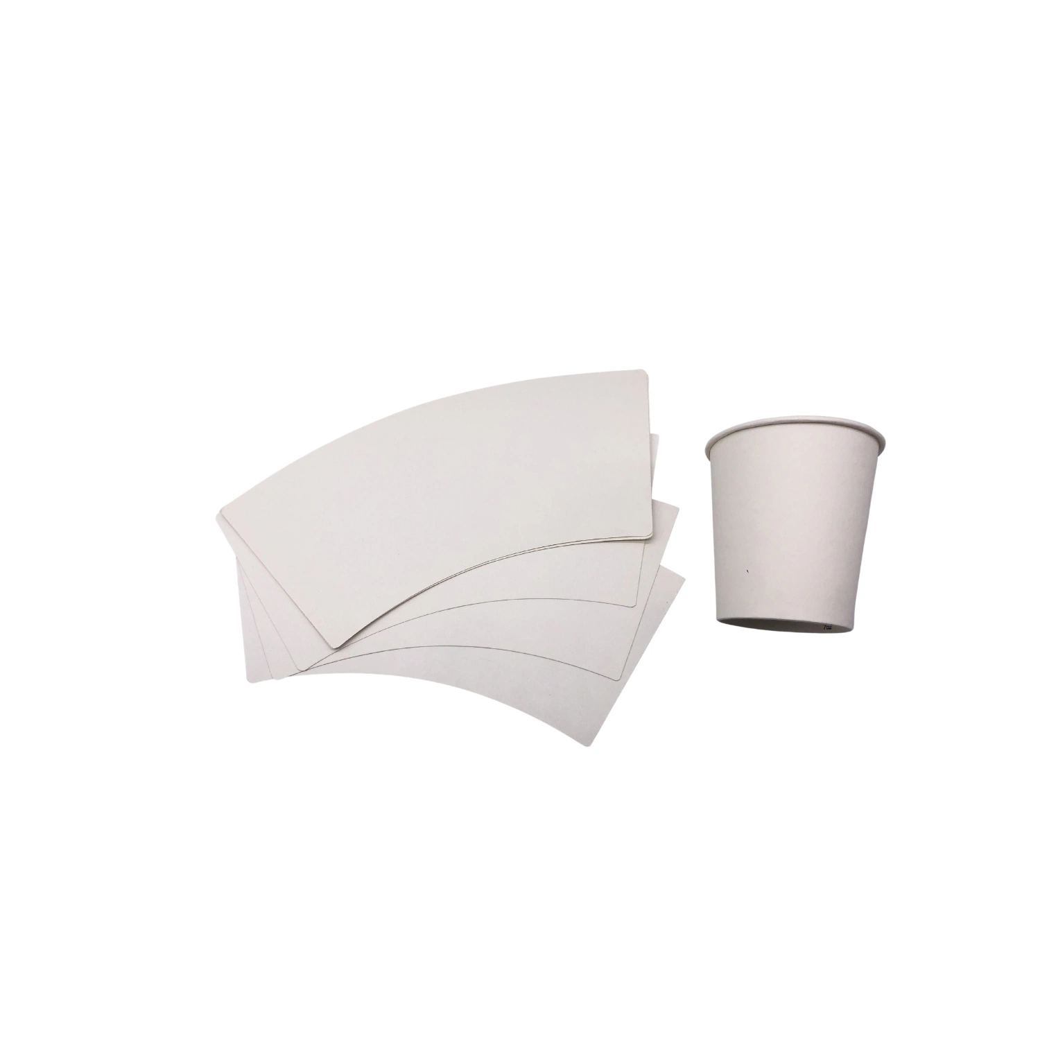 Food Grade PE Coated Colorful Printed Paper Cup Fan