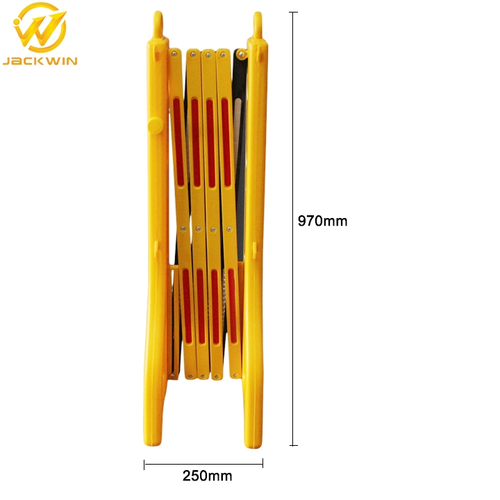 2500mm Temporary Road Yellow Portable Blowing Expandable Plastic Barrier