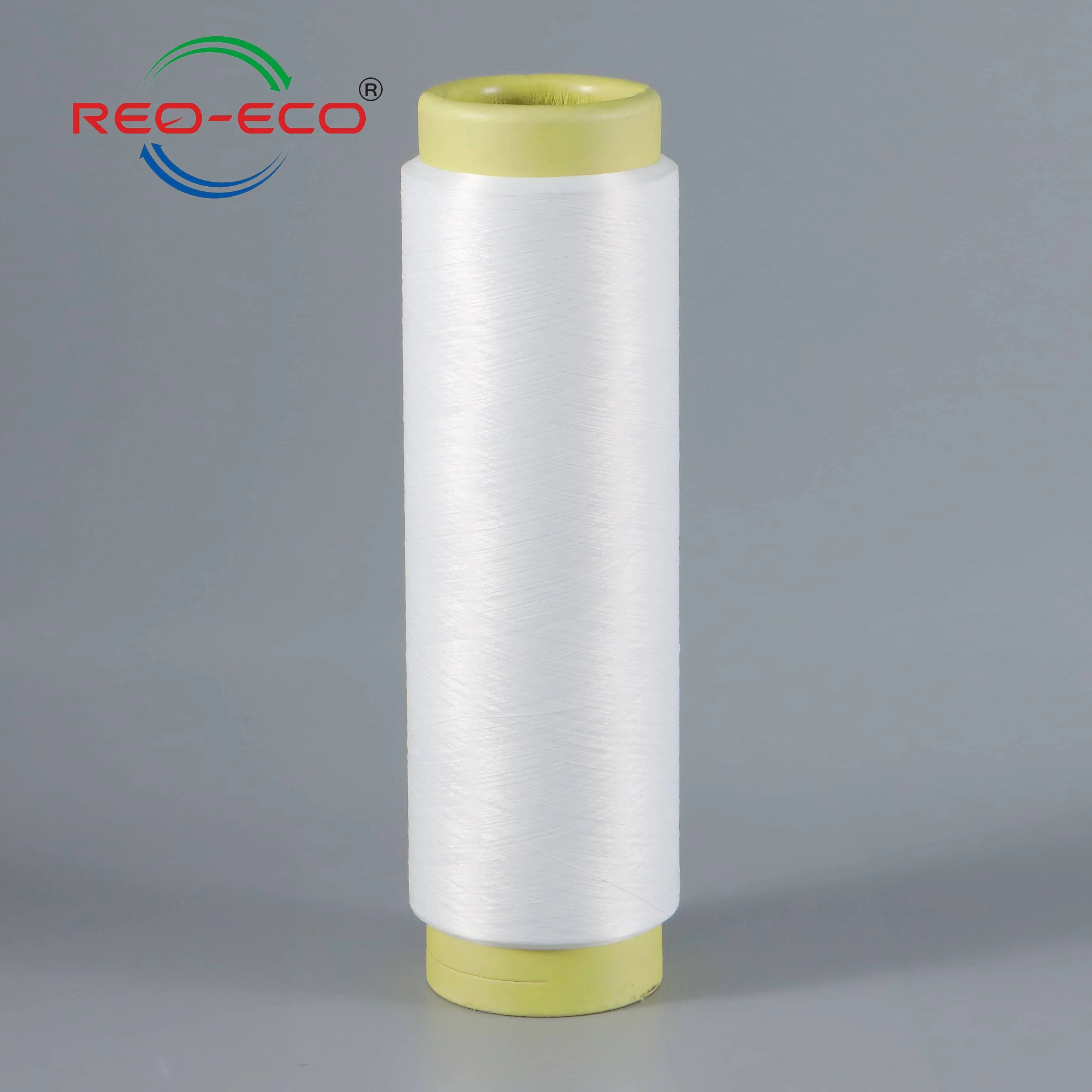 100% Recycled Post-Consumer Dyed POY 75D/72f Polyester Filament Yarn with Grs Oekotex