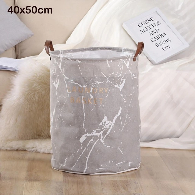 Custom Logo Folding Laundry Basket Round Storage Bin Bag Large Hamper Collapsible Clothes Toy Basket Bucket Organizer Large Capacity