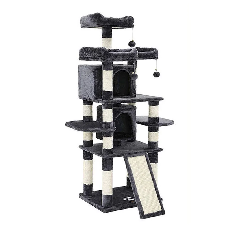 Fashion Design High quality/High cost performance Plush Cat Tree for Cats to Play with Cat Climbing Frame for Sale