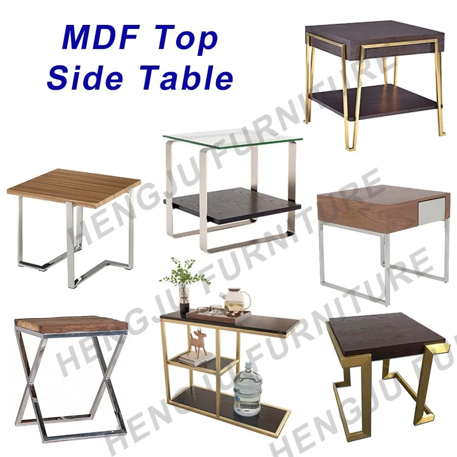 Ocio popular estilo francés de Mesa decorativos baratos Mesa extremo superior de cristal personalizado Muebles de salón