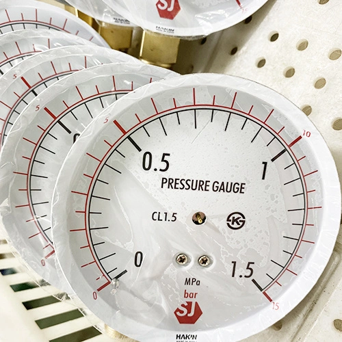 Hakin Steel/Brass/Stainless Steel/SS304/SS316 Pressure Gauge German Style Vibration Proof with Glycerine/Methyl Silicone Oil En837-1 232.30, 233.30