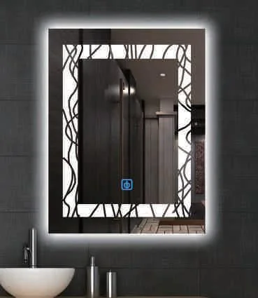 LED Light Bathroom Mirror with with Optional Function -- Dimmable, Anti-Fog