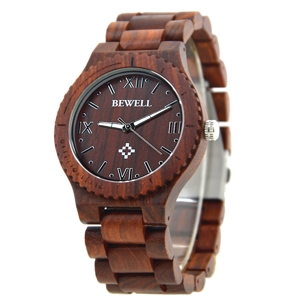 Ready to Ship Bewell Ebony Wooden Watches Men Luxury Miyota Quartz Watch