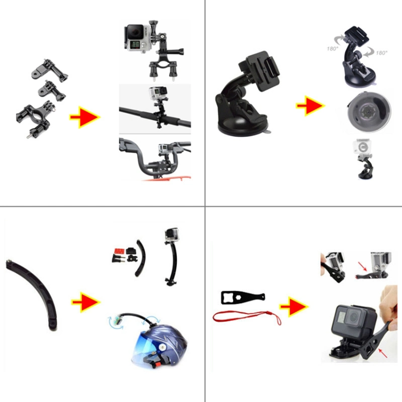 1 en 50 Kit de accesorios para la cámara de acción compatible Cámara de vídeo de acción Y Accesorios Bl15495