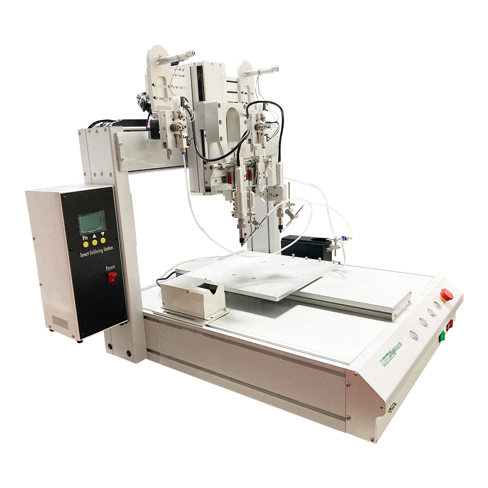 Automatic Double Soldering Iron Double Table Soldering Machine for PCB Wire Soldering Robot