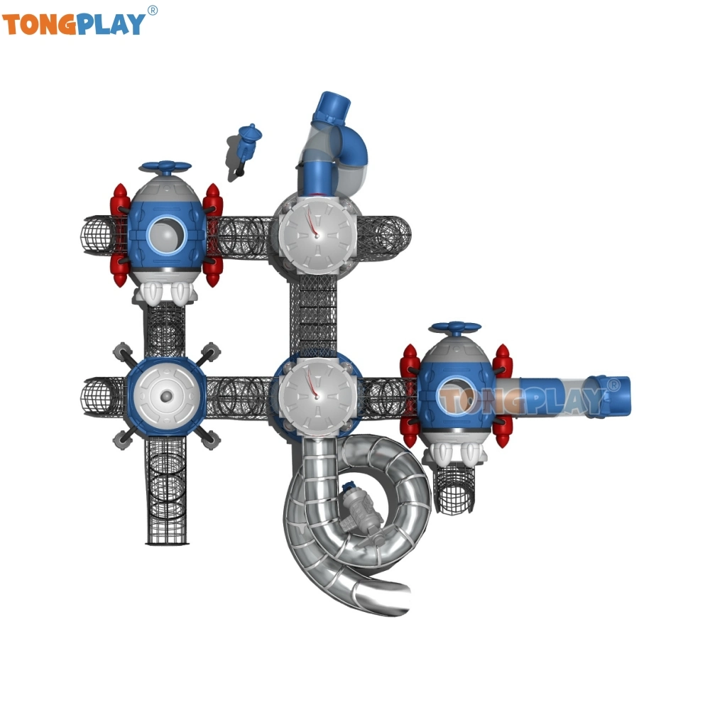 Equipo de parque de atracciones barato exterior de gran tobogán de juegos para Recreación