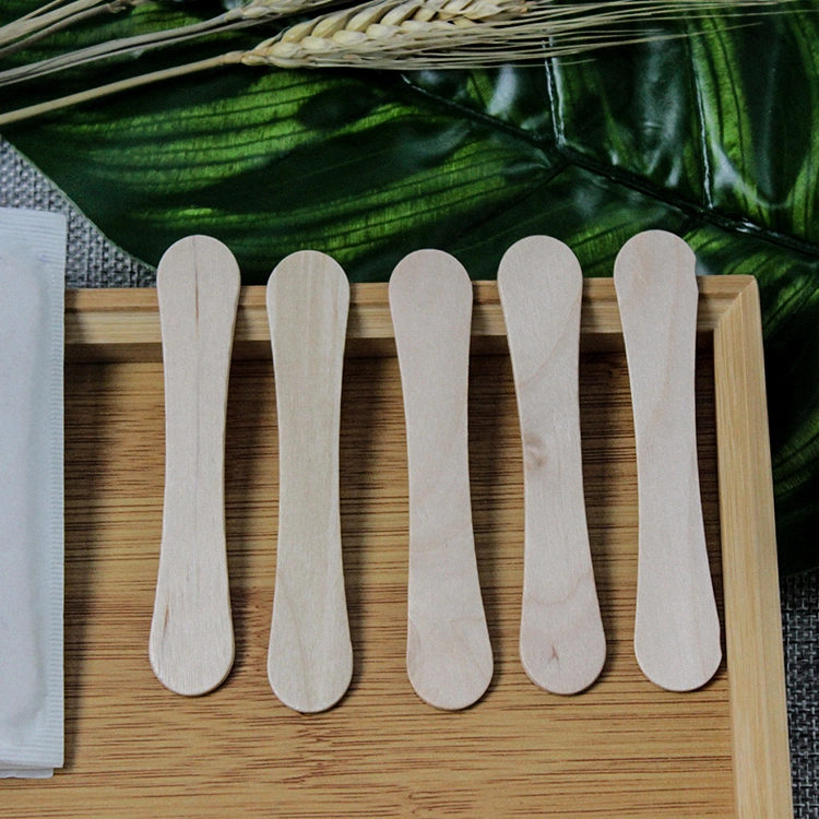 Eco-Friendly Wooden Ice Cream Spoon Craft Sticks Production Logo Printing