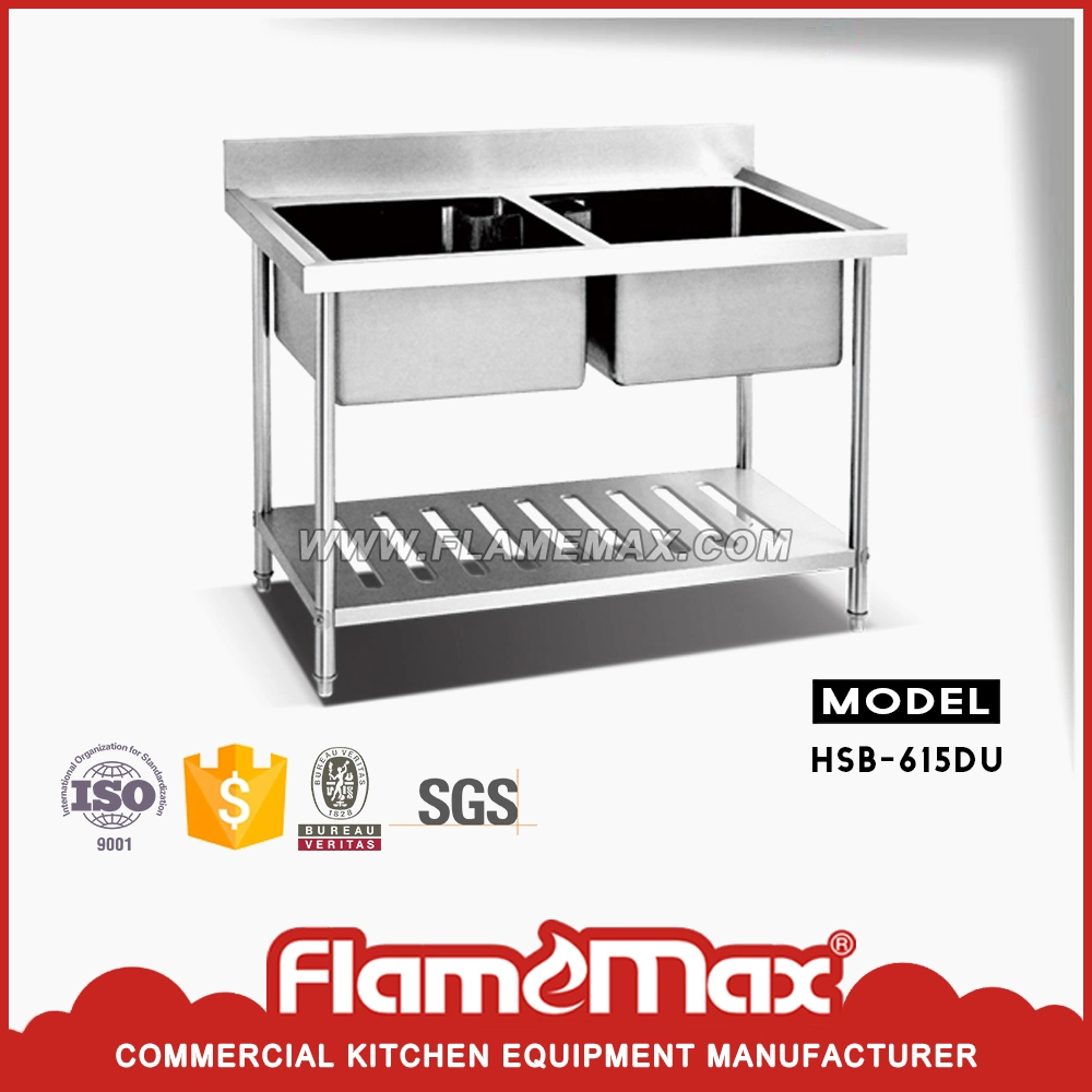 Stainless Steel Triple Sink Table (HST-718)