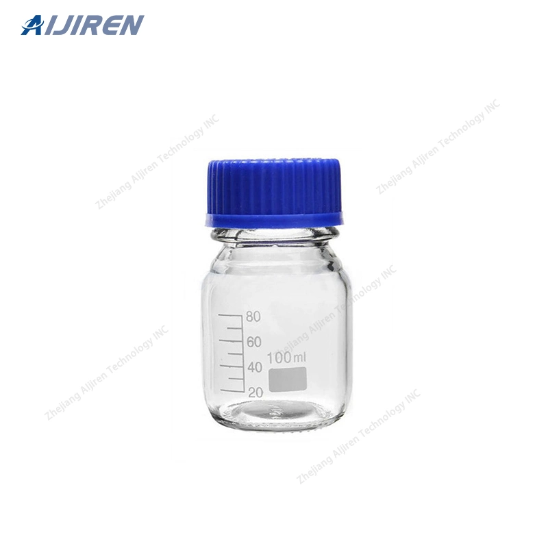 Graduated 100ml Media Storage Reagent Glass Bottle Gl45 Blue Screw Cap Manufacture