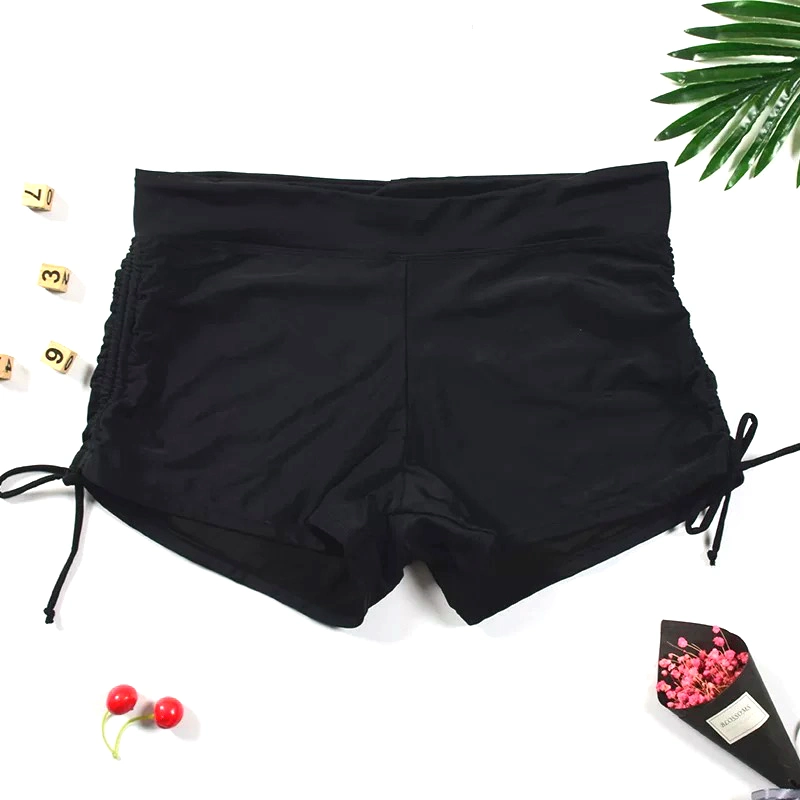 4 nuevos diseños clásicos Vacaciones de Verano trajes de baño, traje de baño, trajes de baño, Bikini, Tankini Ruched negro de fondo natación cortos escritos Panty Playa la Ropa interior