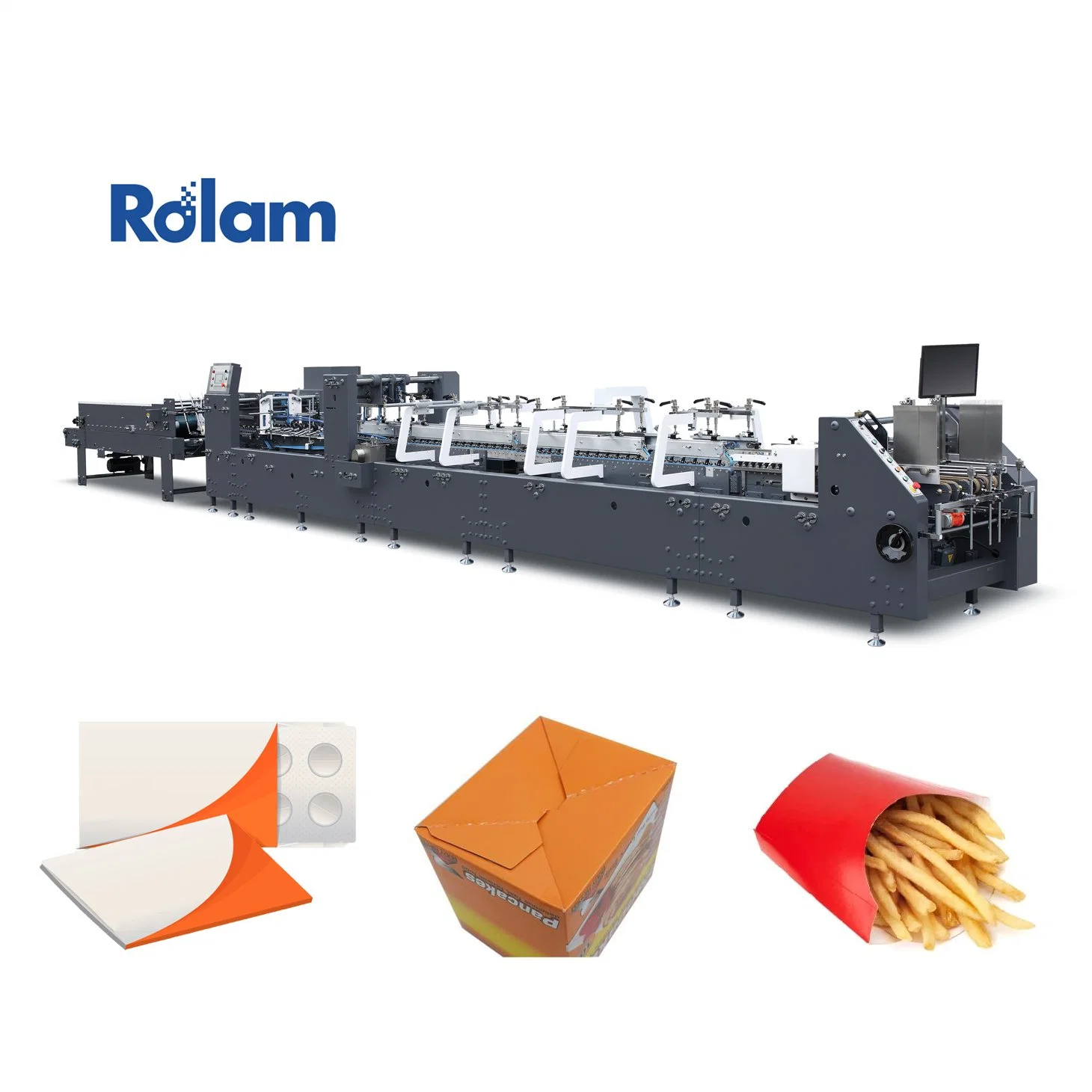 Rolam 1100as 3 Points Crash Lock Bottom Pre-Folding Folder Gluer Machine