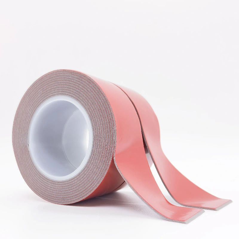 Double Sided Adhesive Suction Sticky Reusable Red Transparent Nano Tape