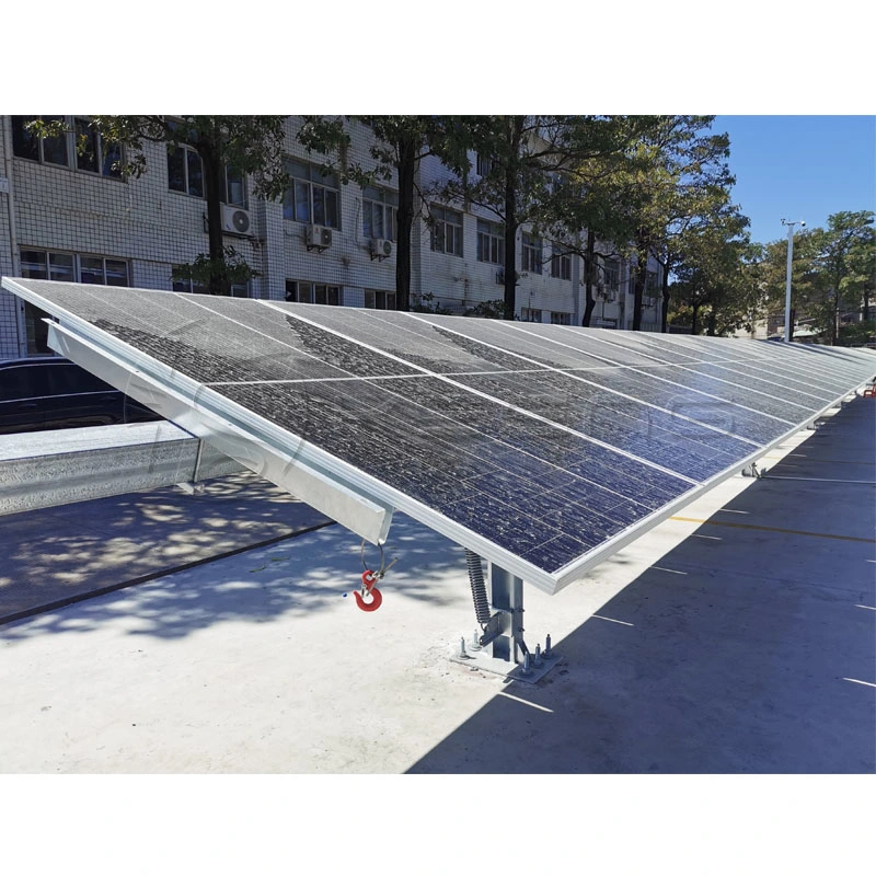 Support de montage du système de suivi solaire automatique OEM, support de montage à un axe pour tracker solaire PV de 10 kW à un seul axe.